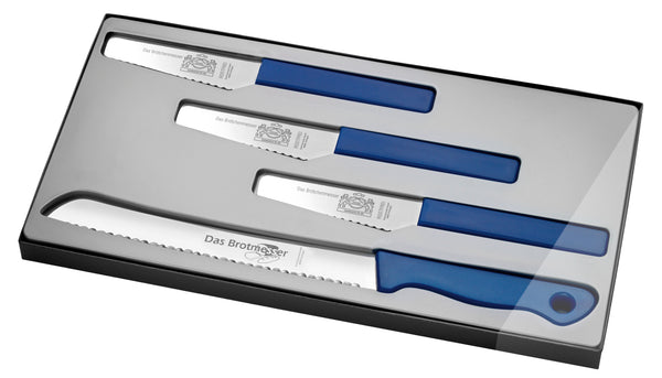 4er Set Brot- und Brötchenmesser METALLIC